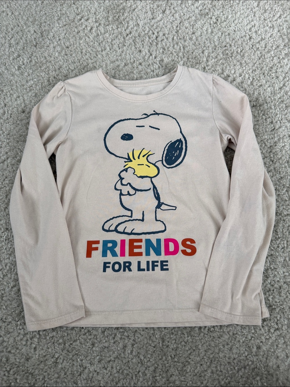 Garanimals Light Pink Snoopy & Woodstock 'Friends for Life' Long Sleeve Tee